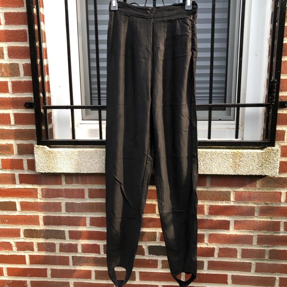 Black Women's Stretch Stirrup Pants